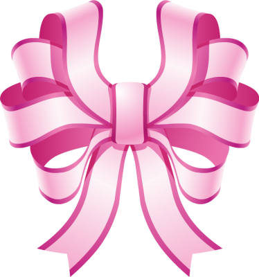 Pink Bow Png Clipart - Ribbon Vector (374x400), Png Download