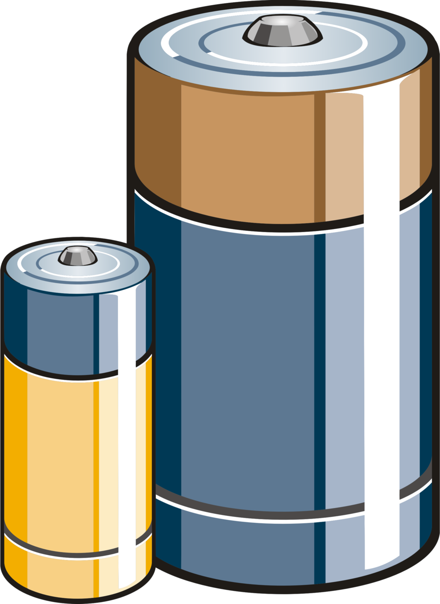 Batteries Clipart Ac Adapter Electric Battery Clip - Pilhas E Baterias Desenho (900x1234), Png Download