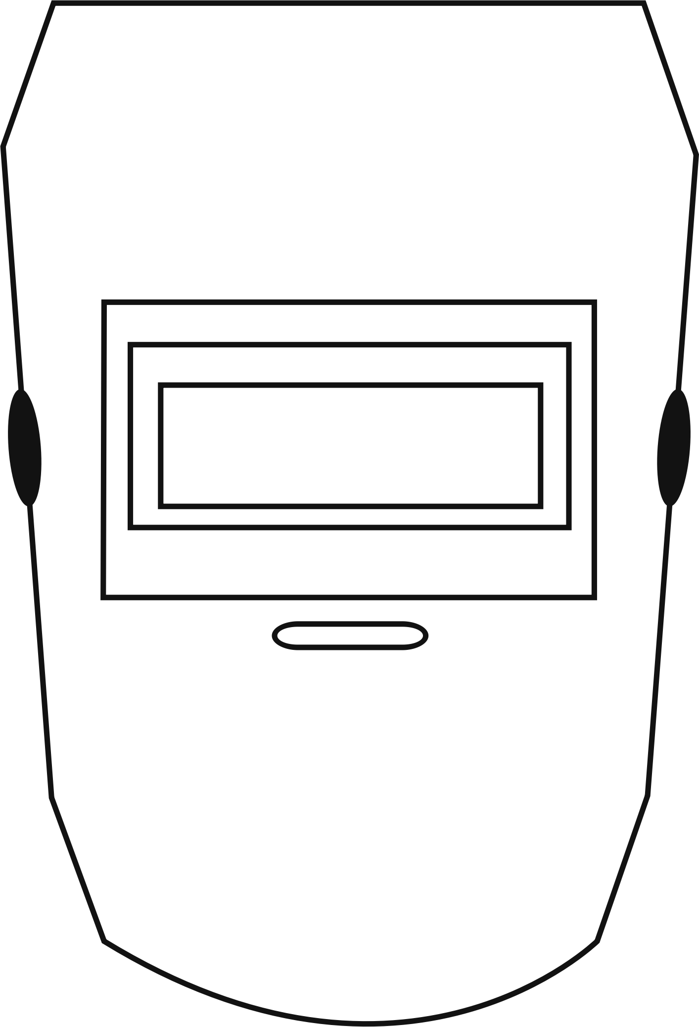 This Free Icons Png Design Of Welder Mask (1413x2075), Png Download