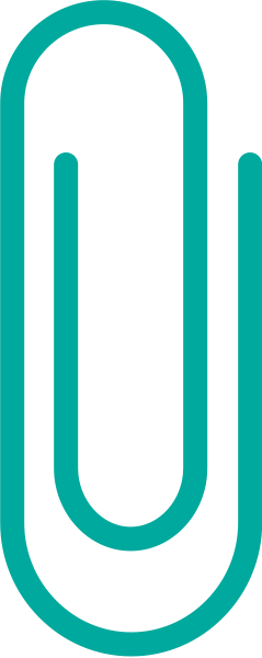Turquoise Blue Paper Clip - Paper Clip Vector Png (239x600), Png Download