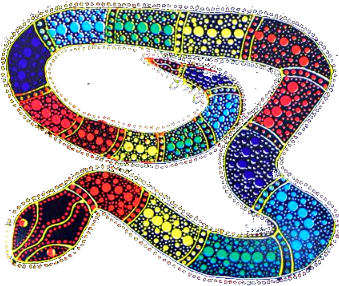 Rainbow Snake - Rainbow Serpent (400x338), Png Download