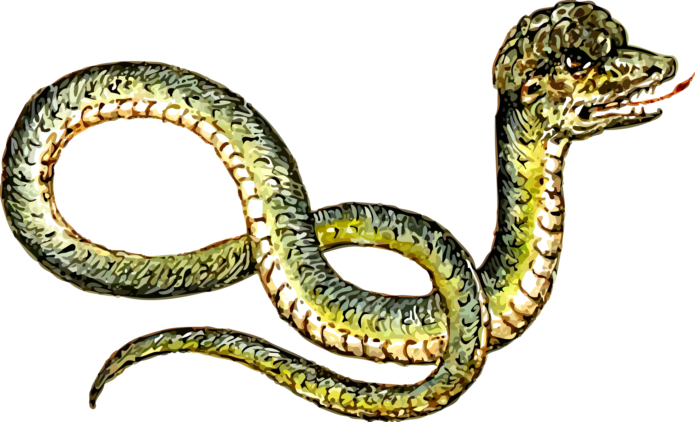 This Free Icons Png Design Of Peculiar Snake (2400x1457), Png Download
