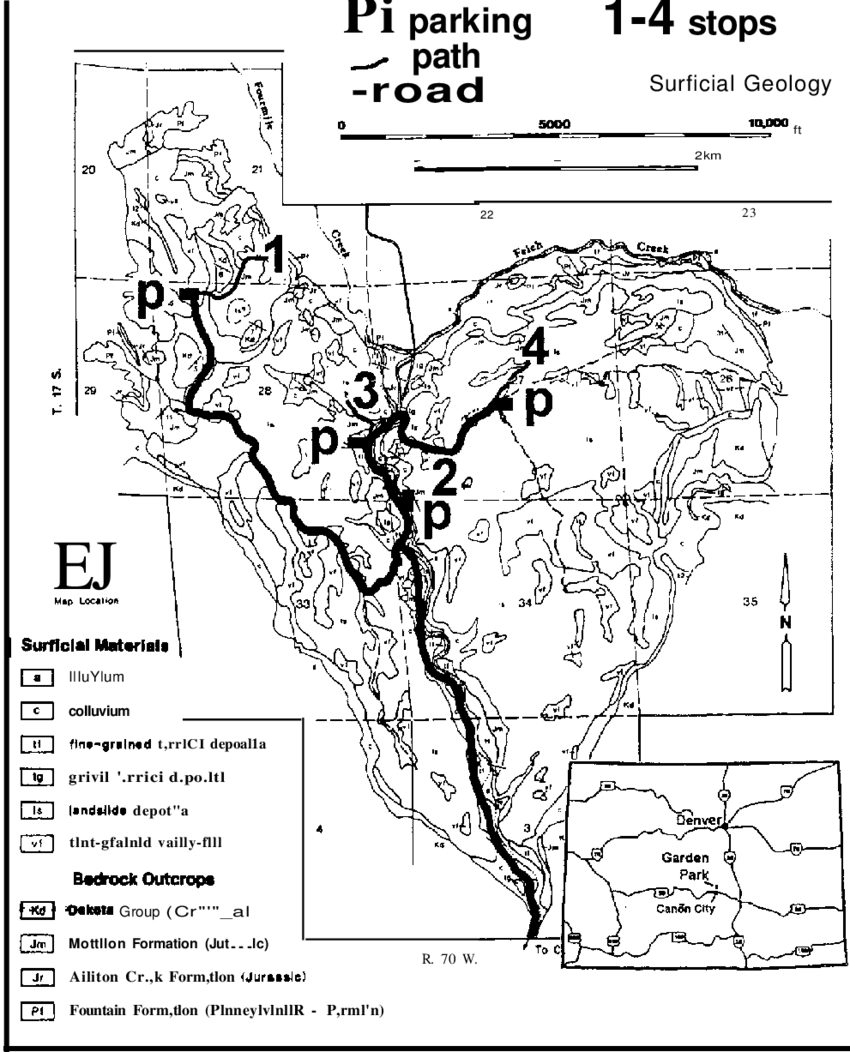 Surficial Geologic Map Of The Southern End Of Garden - Illustration (850x1052), Png Download