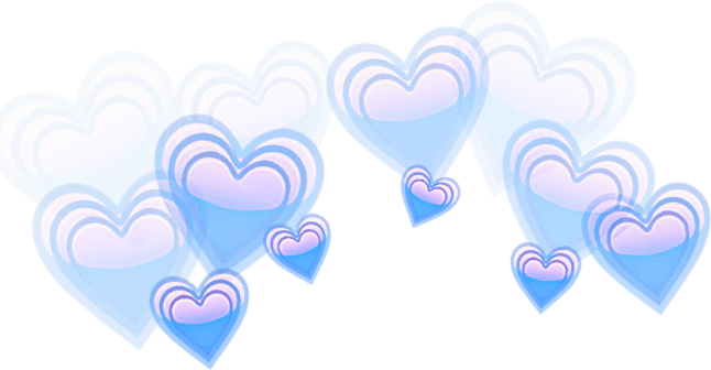 Blue Hearts Emoji Png (646x336), Png Download