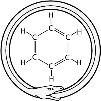 Benzene Ouroboros (347x352), Png Download