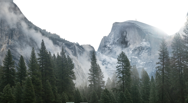 File - Mountains - Osx Wallpaper Yosemite (640x351), Png Download