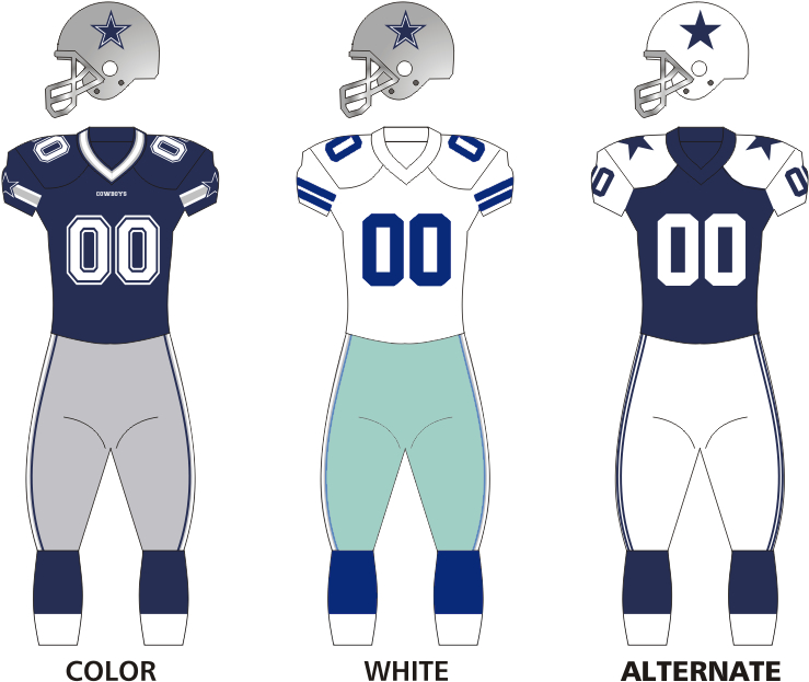 40, 21 August 2017 - Dallas Cowboys Uniforms 2017 (1100x656), Png Download