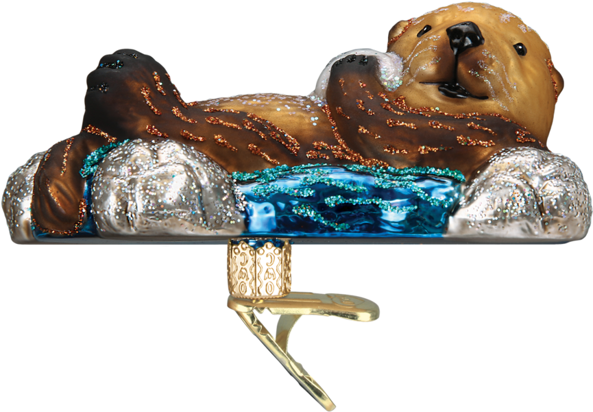 Sea Otter Ornament (950x950), Png Download
