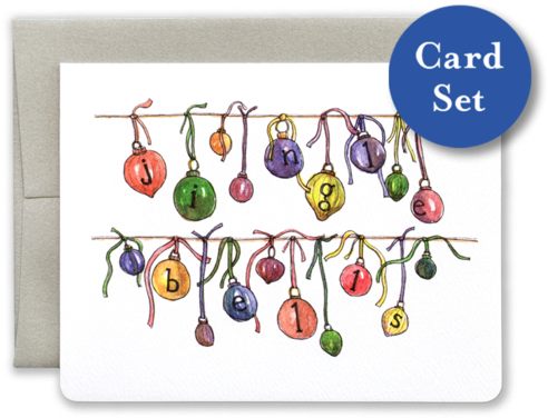 Jingle Bells Card Set Of - Picture Frame (600x450), Png Download