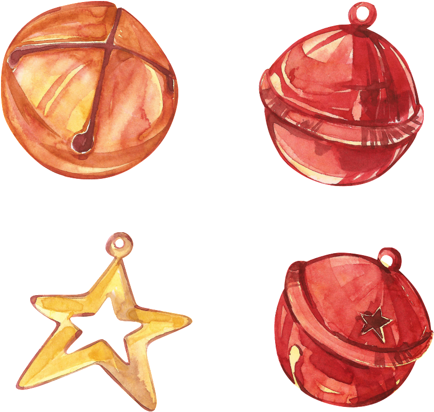 Painted Cartoon Bell Png Transparent Material - Stock Illustration (1024x1024), Png Download