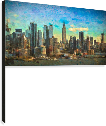 New York Skyline Canvas Print - Skyline (429x511), Png Download