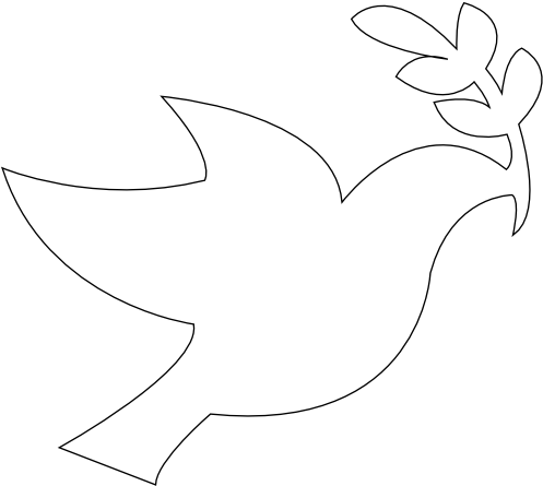 Download Black And White Peace Dove Clipart - White Dove Peace Symbol PNG  Image with No Background 