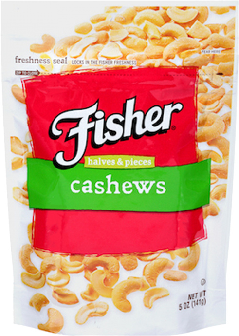 Fisher Cashew Halves & Pieces - Fisher Nuts P27300 5 Ounce Cashew Halves (700x700), Png Download