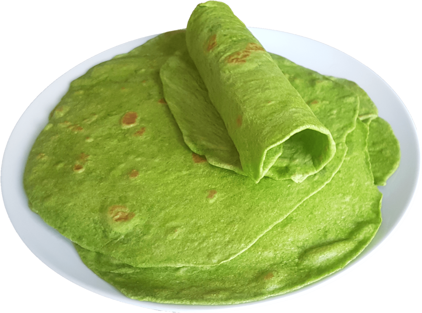 Spinach-tortillas - Wheat Tortilla (1677x1297), Png Download