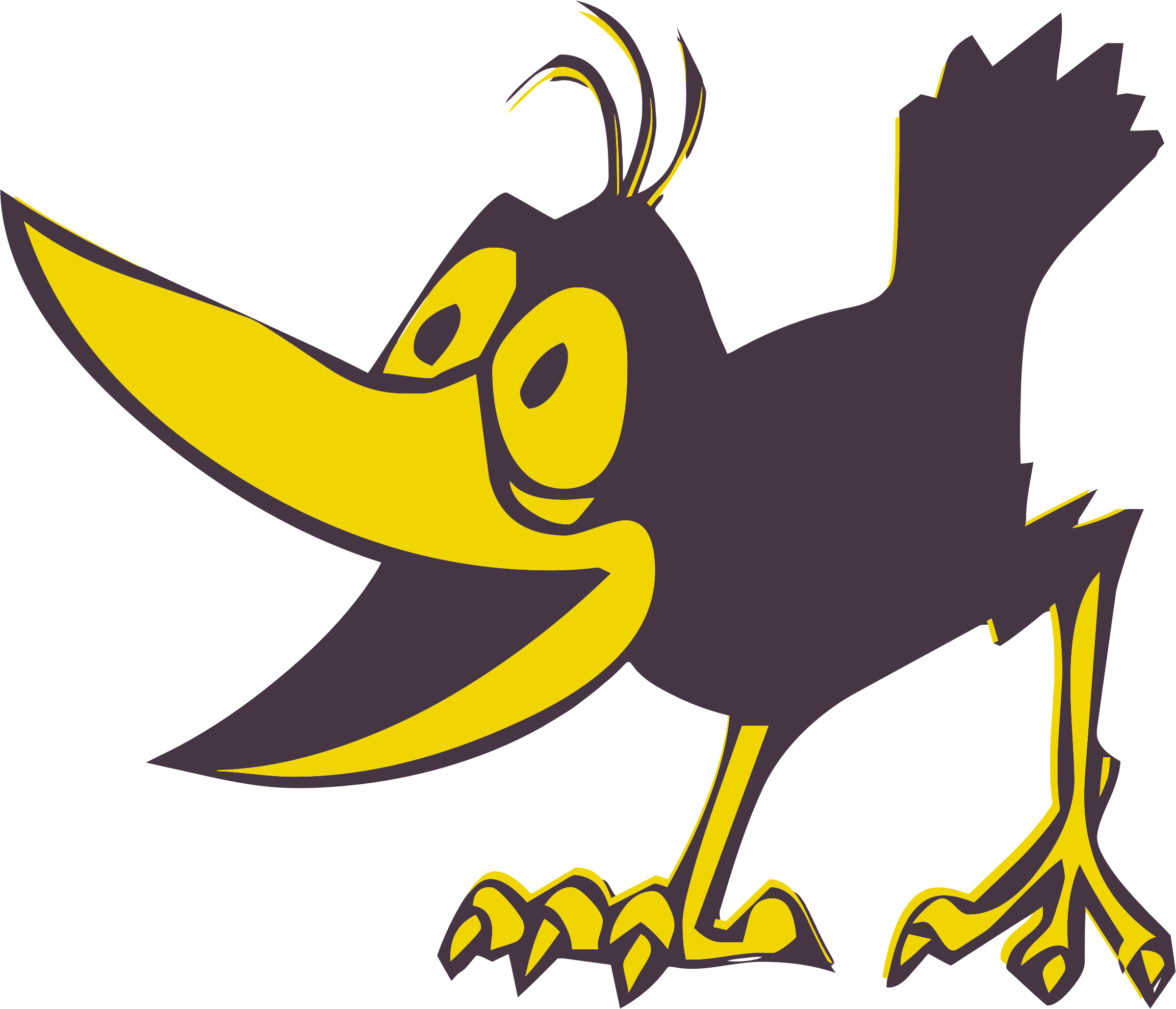 Cartoon Crow Icons Png - Cartoon Crow Png (2306x1980), Png Download