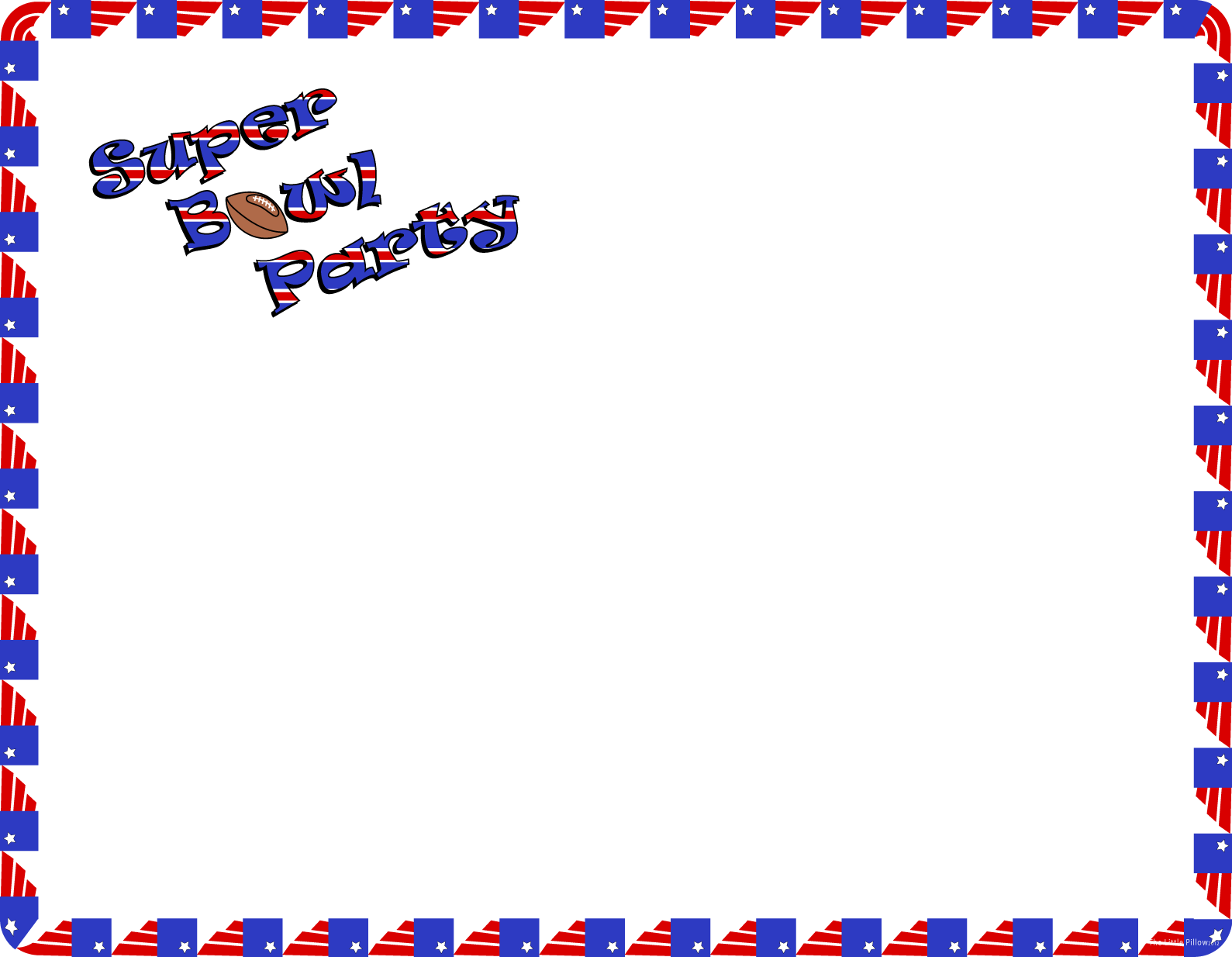 Download Jpeg - Super Bowl Party Border (1589x1234), Png Download