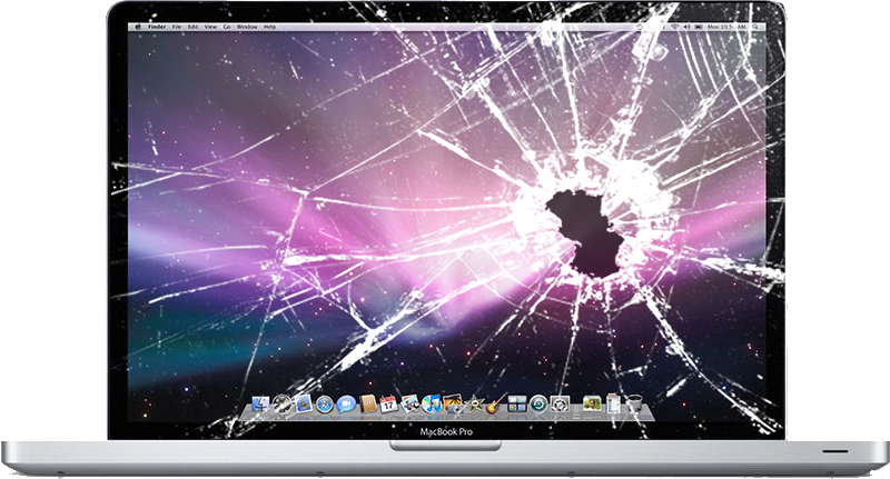 Using Nothing But High Quality Parts, Cracked Screen - Broken Macbook Png (800x431), Png Download