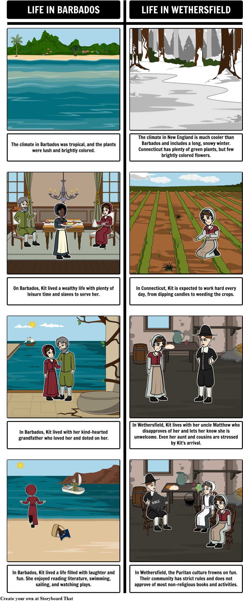 The Witch Of Blackbird Pond Compare And Contrast (843x2003), Png Download