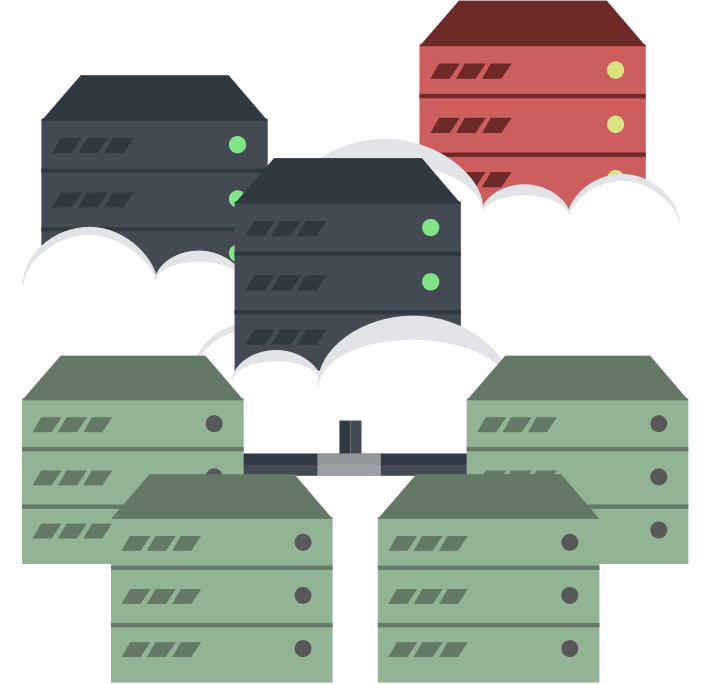 Booking Worldwide Servers (712x684), Png Download