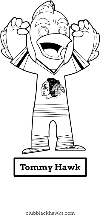 Chicago Blackhawks Coloring Pages (612x792), Png Download