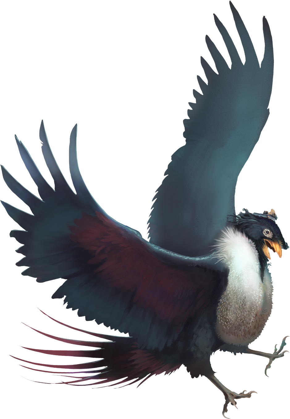 Honchkrow Realistico (1302x1616), Png Download