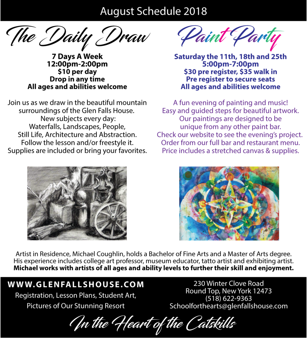 Glen Falls House School For The Arts August (1000x1101), Png Download