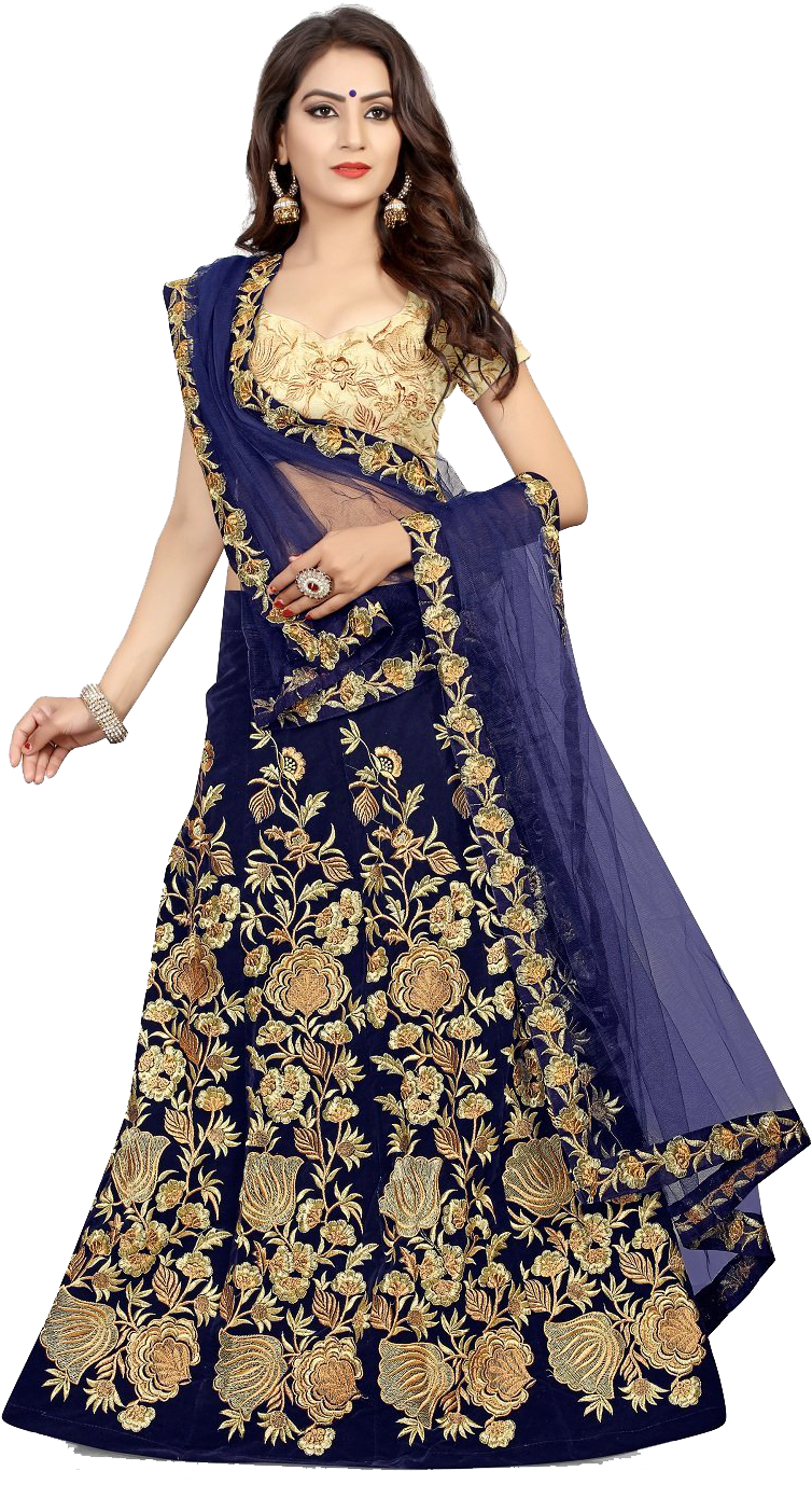 Velvet Lehenga Png Free Pic (1000x1500), Png Download