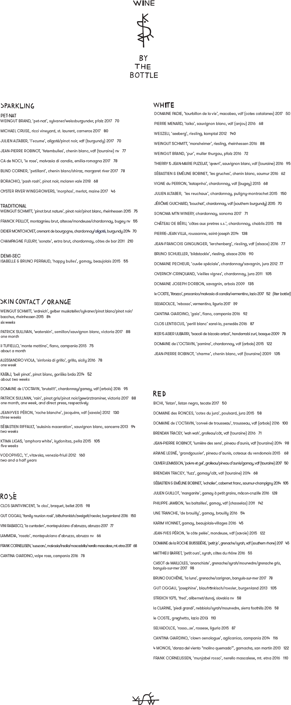 Kismet Menus Wine By The Bottle 12 31 18 (1000x2400), Png Download