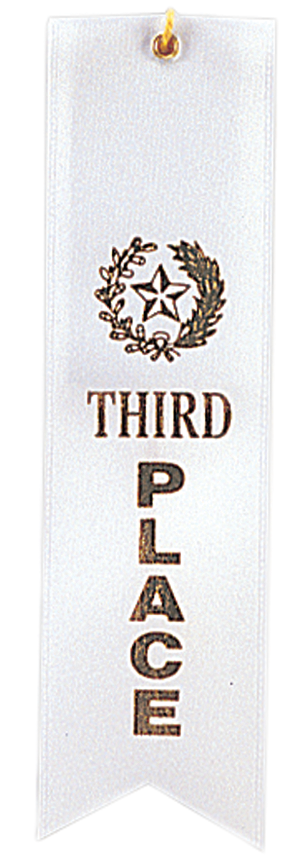 3rd Place White Carded Ribbon With String (1800x1800), Png Download