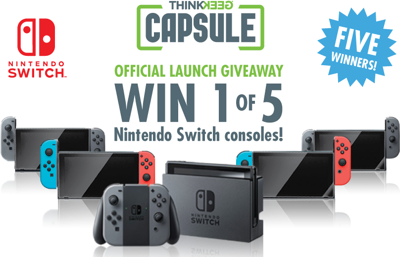 Win 1 Of 5 Nintendo Switch Consoles (950x533), Png Download