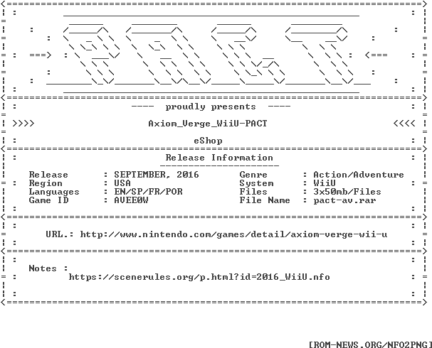 Axiom Verge Wiiu-pact (624x516), Png Download