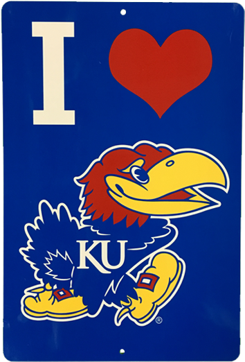Kansas University Jayhawks 'i Heart Jayhawk' (720x540), Png Download