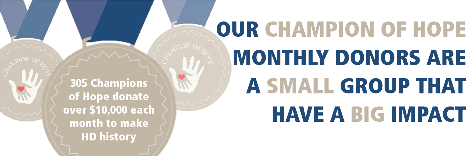 The Huntington Society's Champions Of Hope Monthly (1500x500), Png Download