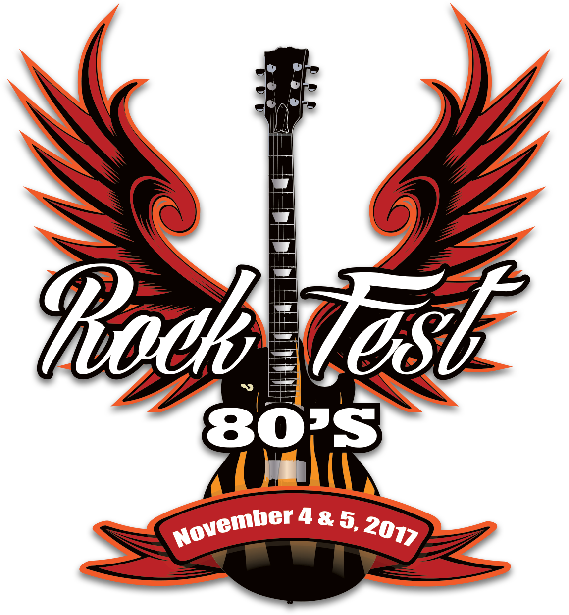 Rockfest 80s Full Logo Transparent Background (1238x1328), Png Download