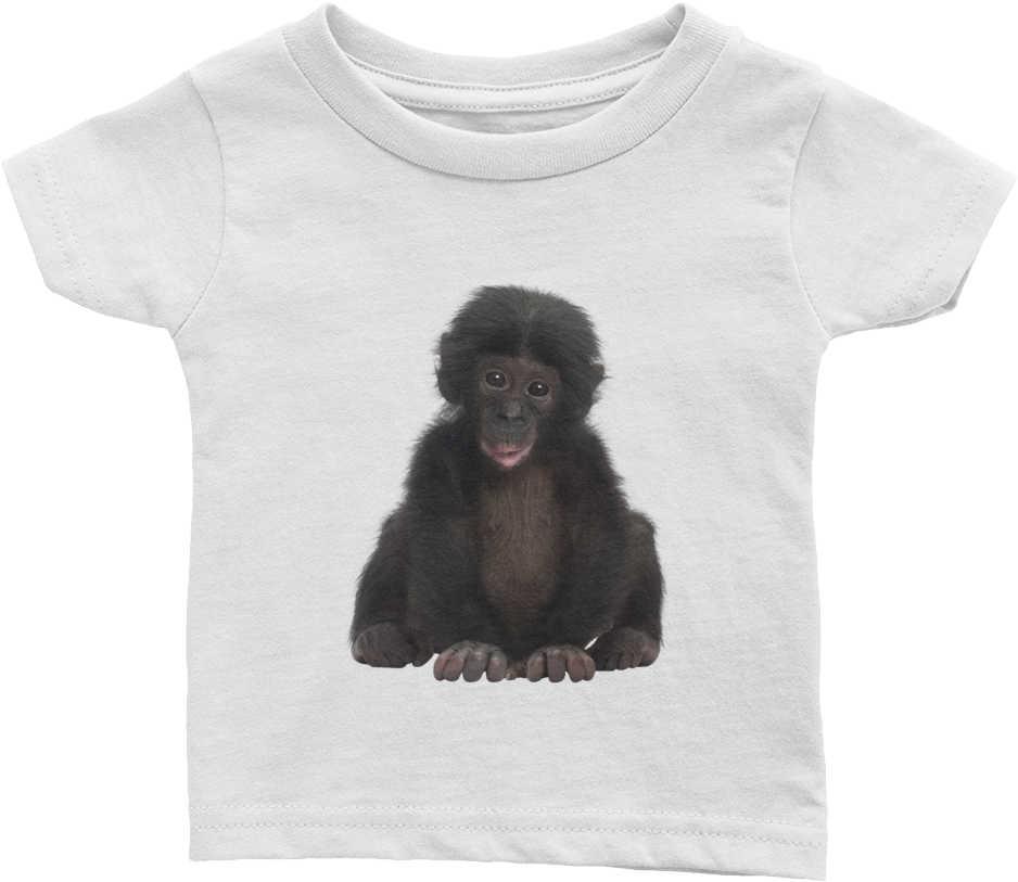 Bonobo Print Infant Tee (1000x1000), Png Download