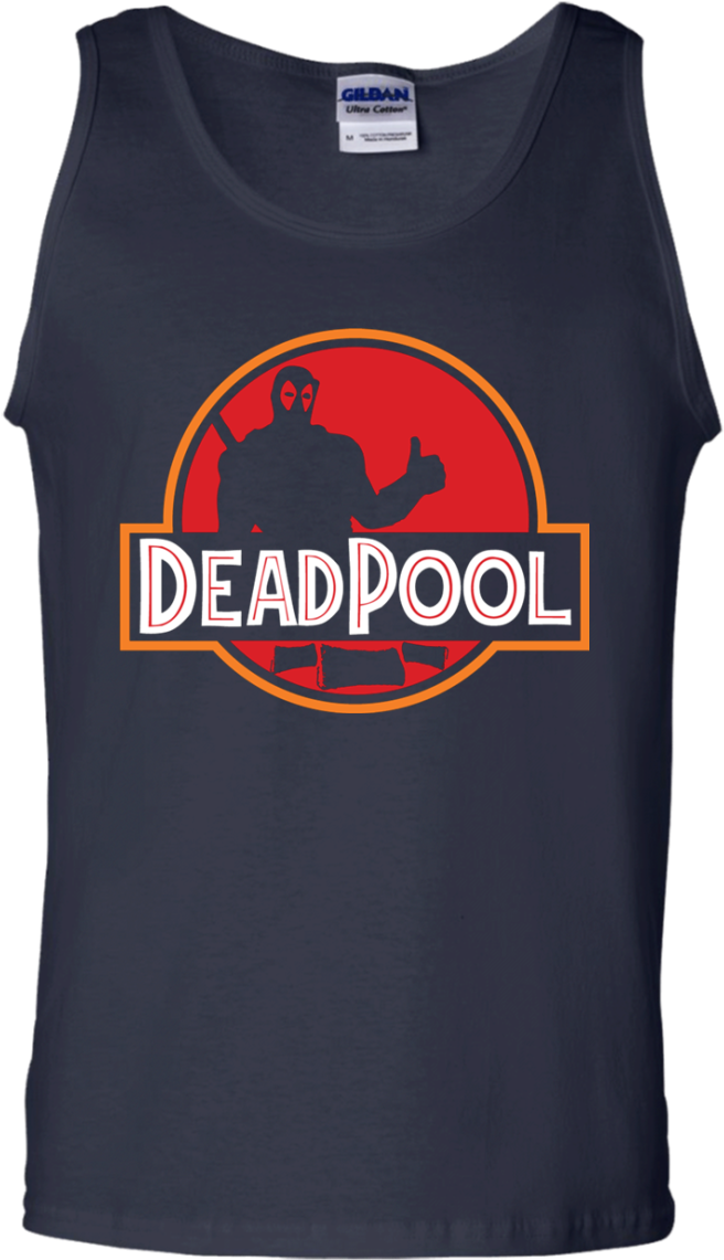 Deadpool Jurassic World Logo Tank Top (1155x1155), Png Download