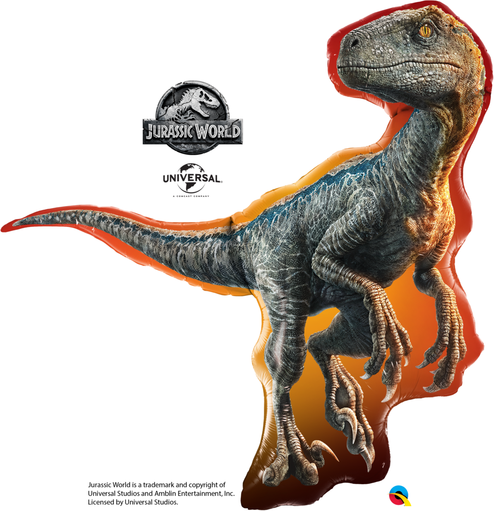 Raptor 38" Super Shape Foil Balloon (990x1024), Png Download