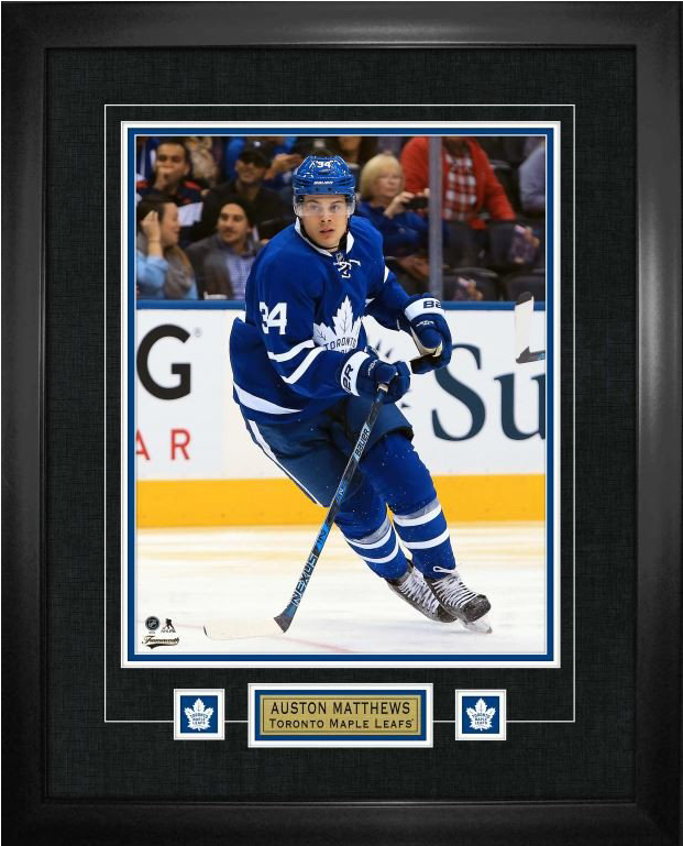 Auston Matthews 22 X 28″ Photo And Logo Frame Maple (768x768), Png Download
