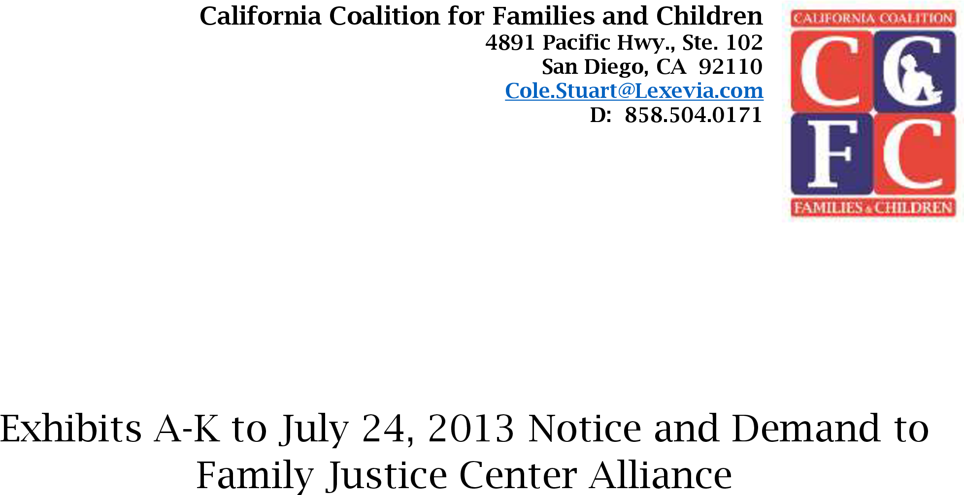 Exhibit A To Ccfc Notice Letter Re (2550x3300), Png Download