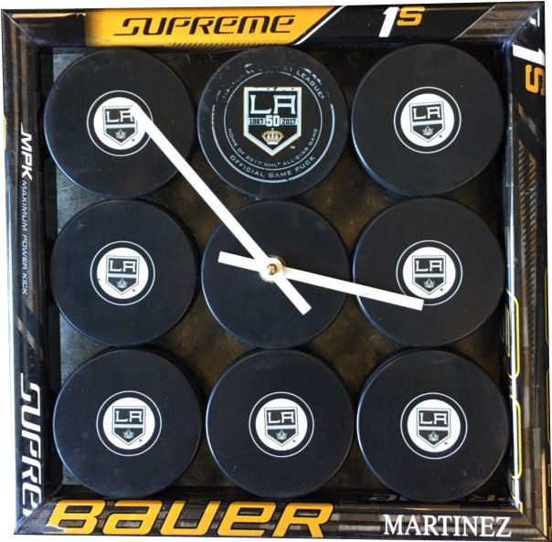 La Kings Game-used Stick/puck Clock (634x640), Png Download