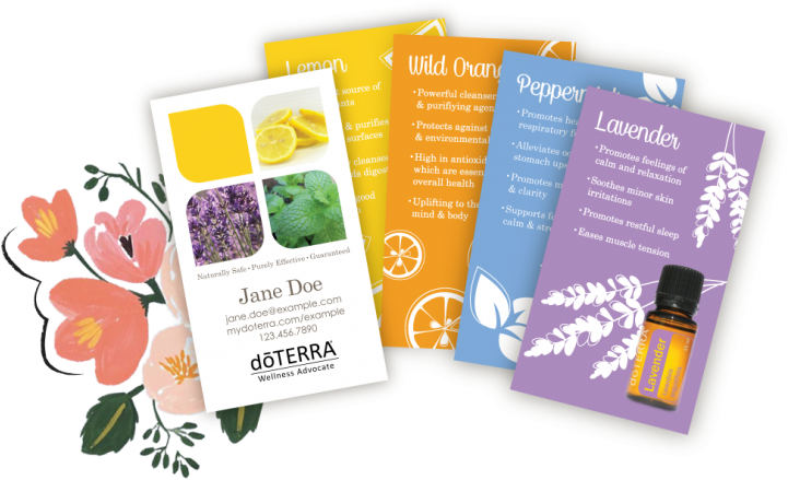 Doterra Business Cards (728x453), Png Download