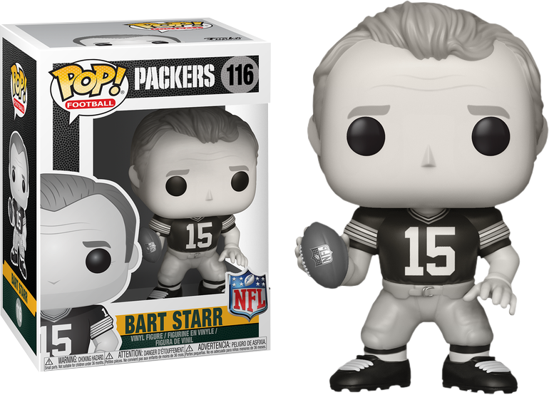 Bart Starr Green Bay Packers Black And White Legends (770x554), Png Download