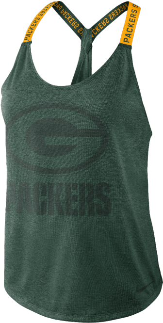 Green Bay Packers Ladies Dri-fit Elastic Tank (700x700), Png Download