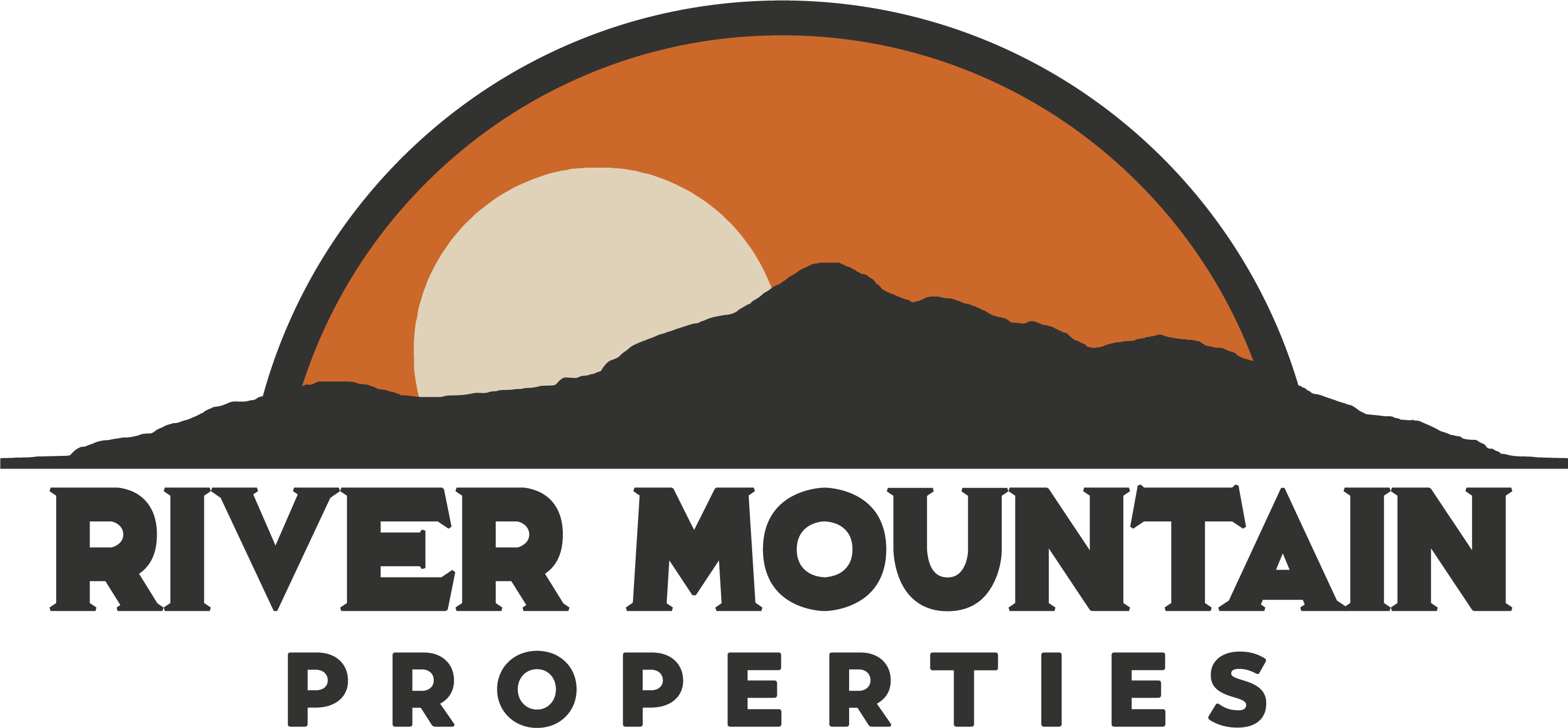 River Mountain Logo (2733x1268), Png Download
