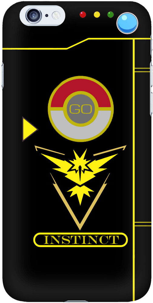 Team Instinct Phone Case Pokemon Go For Iphones (1024x1024), Png Download