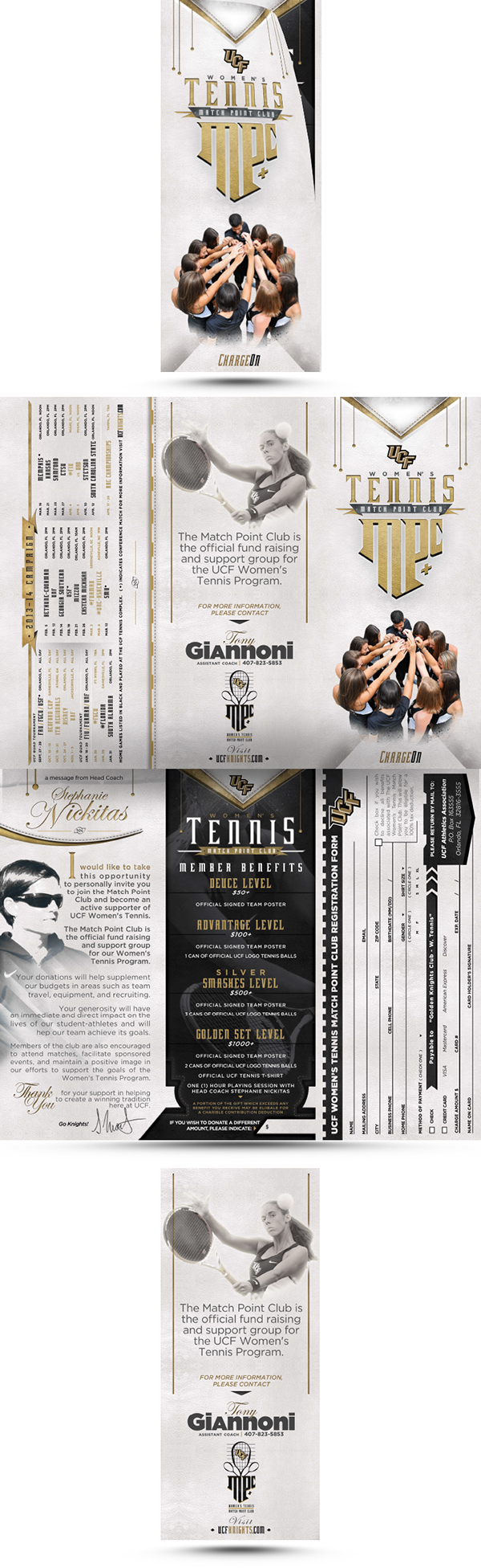 #51 Ucf Women's Tennis Match Point Club Brochure (600x1952), Png Download