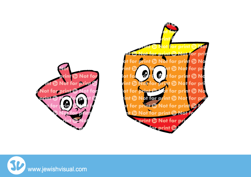 Dreidel Cartoon (842x595), Png Download