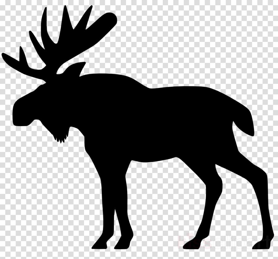 Moose Silhouettes Clipart Moose Deer Clip Art (900x840), Png Download