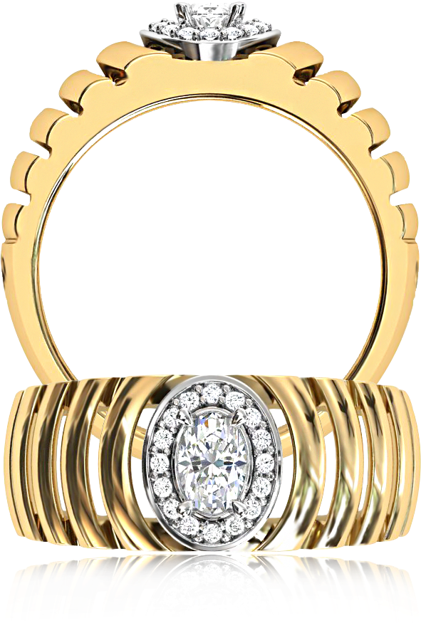 Ripple Diamond Ring (1024x1024), Png Download