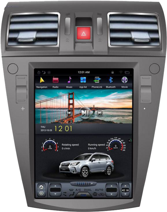 Radio Dvd Gps Android Tesla Style Subaru Forester Ref (632x768), Png Download